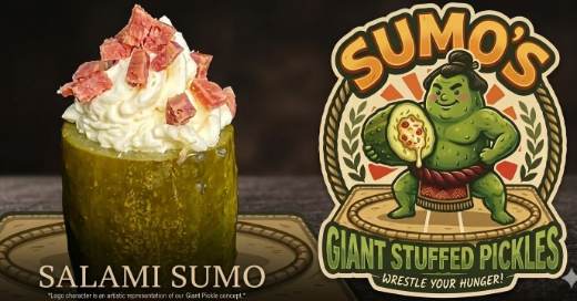 Salami Sumo stuffed pickle