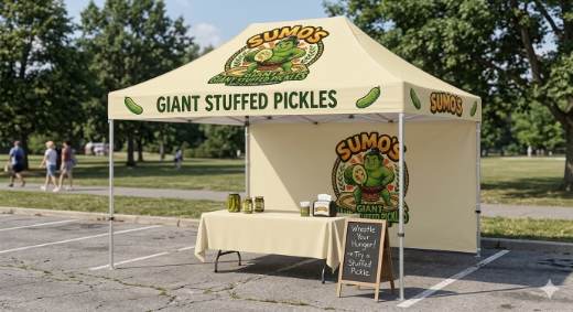 Sumo's market tent